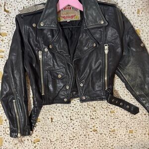 Parasuco Black Leather Moto Jacket